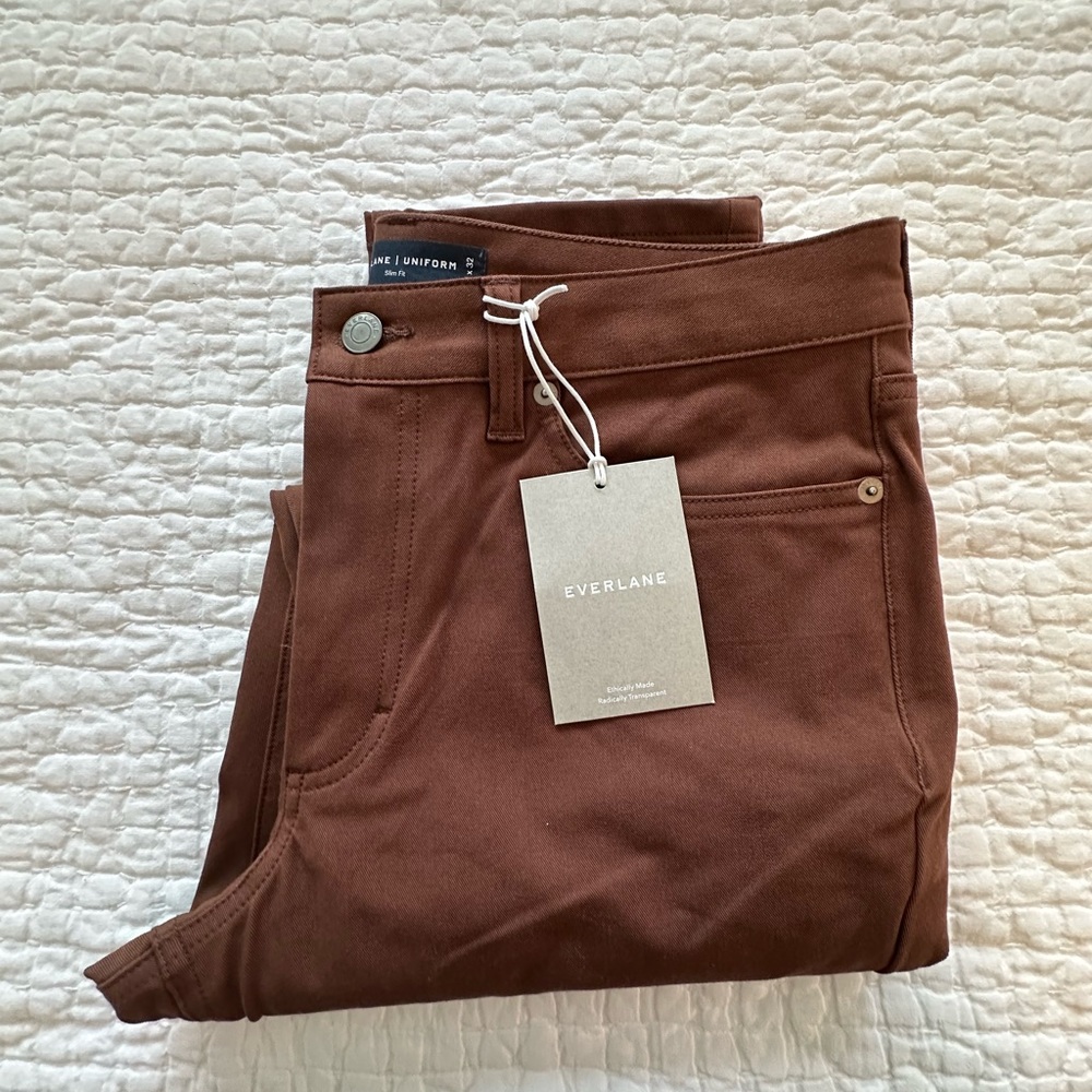 NWT Men’s brown slim Everlane pants